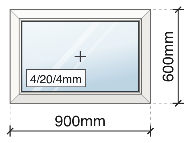 Fixed window elevation drawing